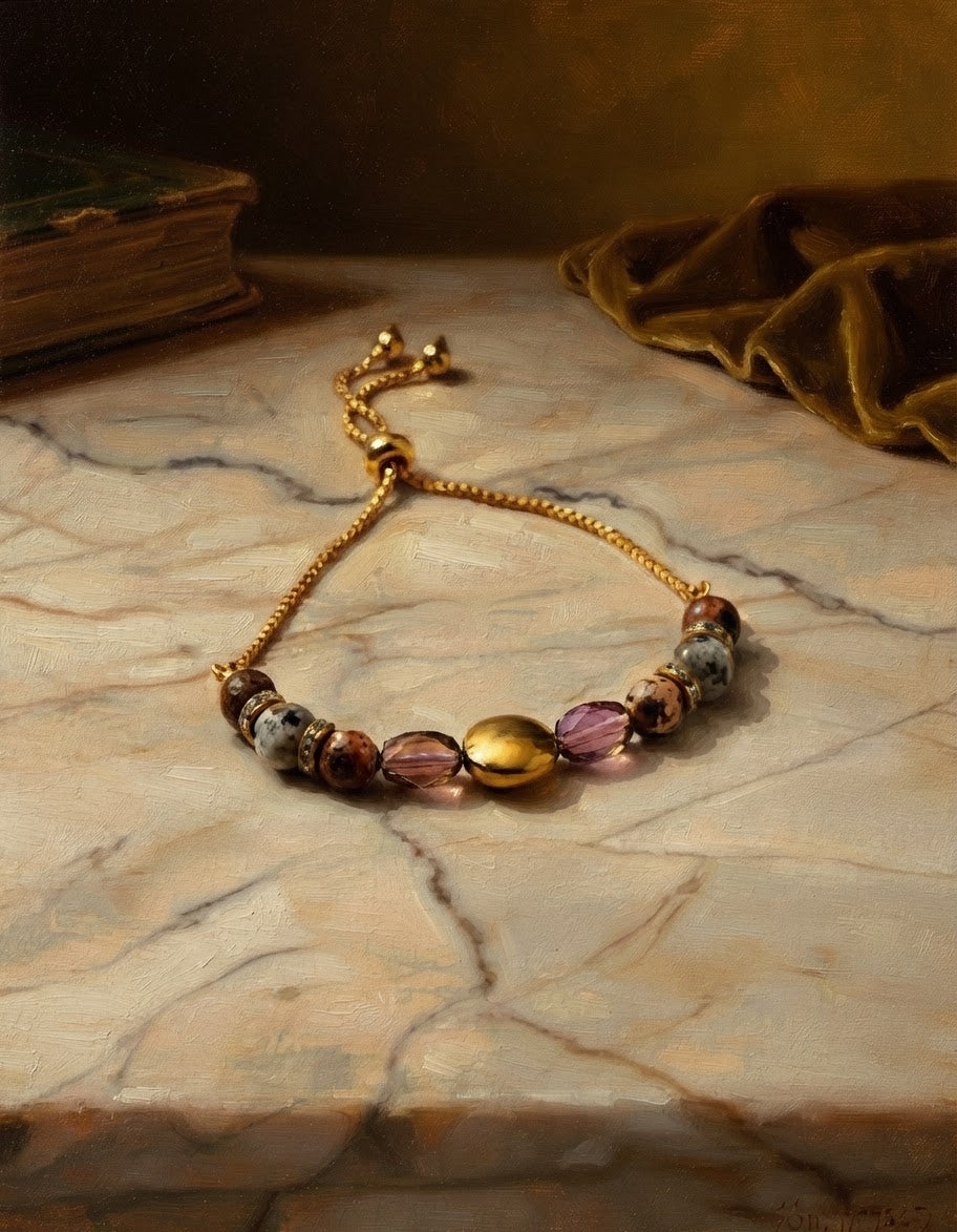 Gold Centre Beaded Rakhi Bracelet