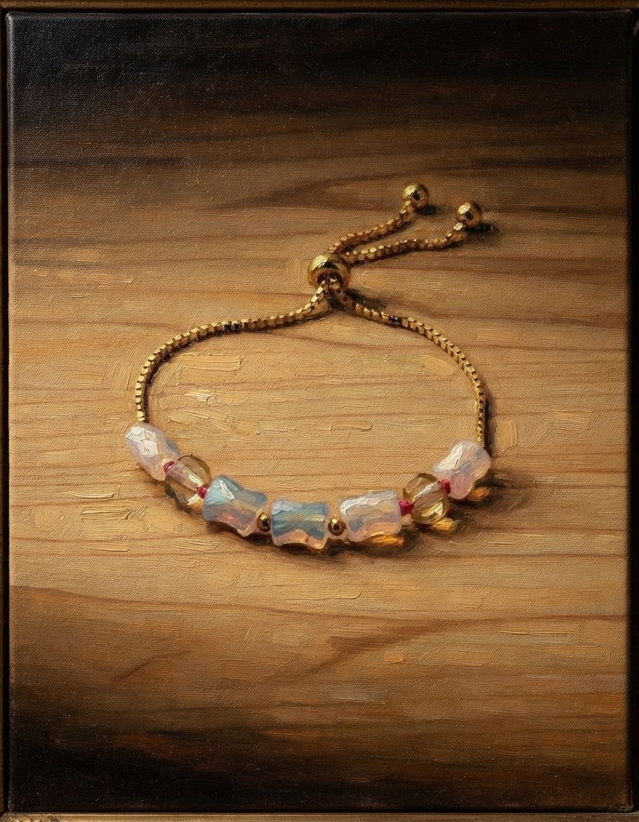 Yellow & White Beaded Rakhi Bracelet